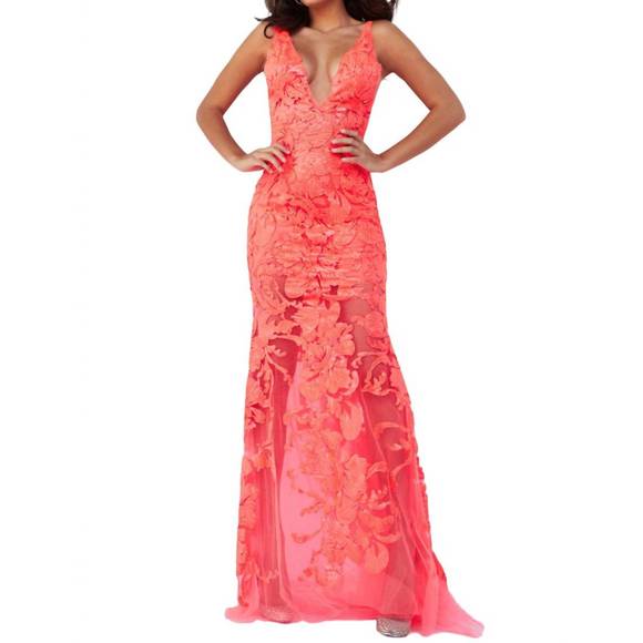 open lace back dress Jovani 45721 – Mia Bella The Label main image 1